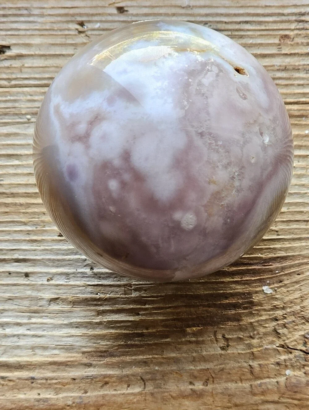 AAA Pink Amethyst Crystal Sphere 3D Flower Agate Inclusions Madagascar Stunning